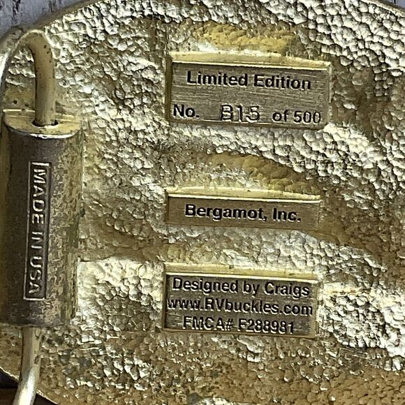 Bergamot Camper Belt Buckle Mens Mt Rushmore Space Needle Statue of Liberty - Picture 5 of 6